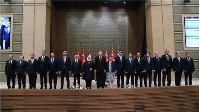 کابینه جدید دولت ترکیه معرفی شد 